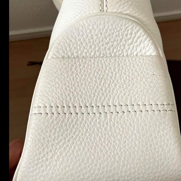 CELINE handbags Boogie Bag white leather gold hardware Authentic GUC - Picture 3 of 14